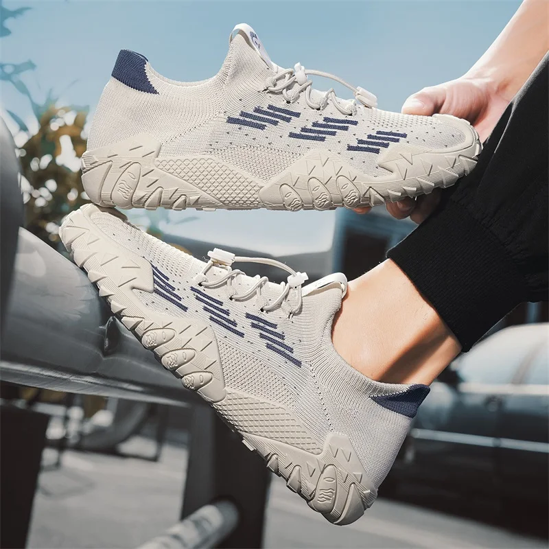 

Новая летняя спортивная обувь для мужчин, сетчатая, дышащая, тонкая обувь для бега, повседневная обувь для бега и модная обувь на одну ногу