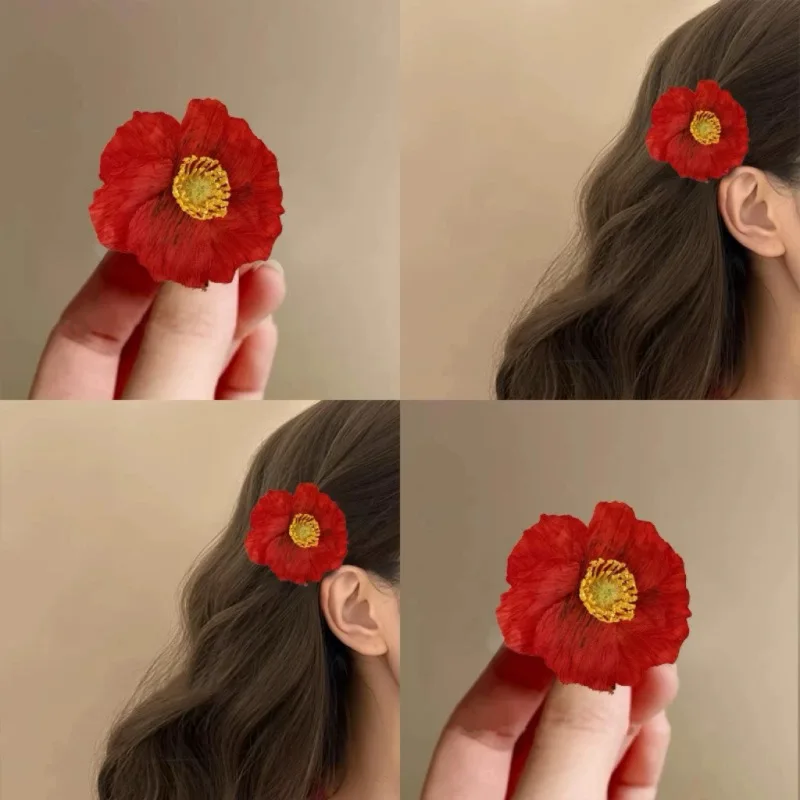 Korean Head Flower Hairpin Duckbill Clip Bridal Flower Hairpin Side Clip Photo Hair Accessories Wedding Hair Accessories