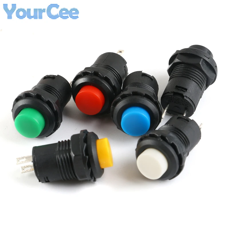 5Pcs DS-427 DS-428 DS-429 Self-locking Non-locking Button Switch 3A/125VAC 1.5A/250VAC 1A/250VAC Momentary Pushbutton Switch