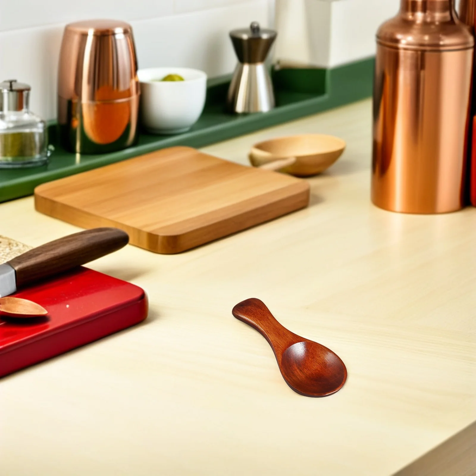 

10Pcs Wooden Spoon Set Mini Wood Teaspoons for Coffee Sugar Honey Spices Salt Kitchen Supplies Small Serving Spoons