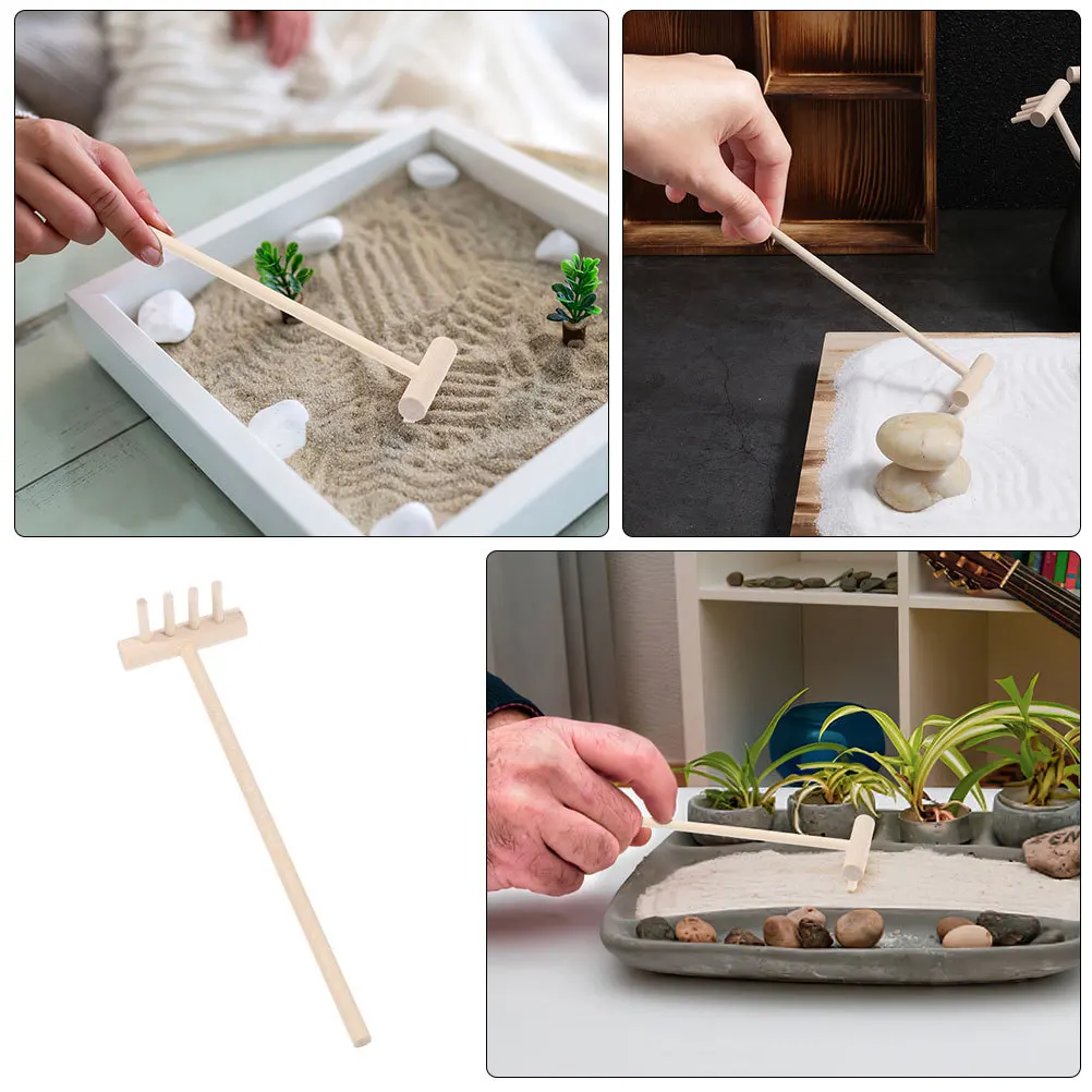 مجموعة أدوات أشعل النار الصغيرة مكونة من 20 قطعة لعلبة رمل حديقة زن، ومكابس الخيزران المصغرة، وديكور التأمل على الطاولة، وزراعة بيت الدمى