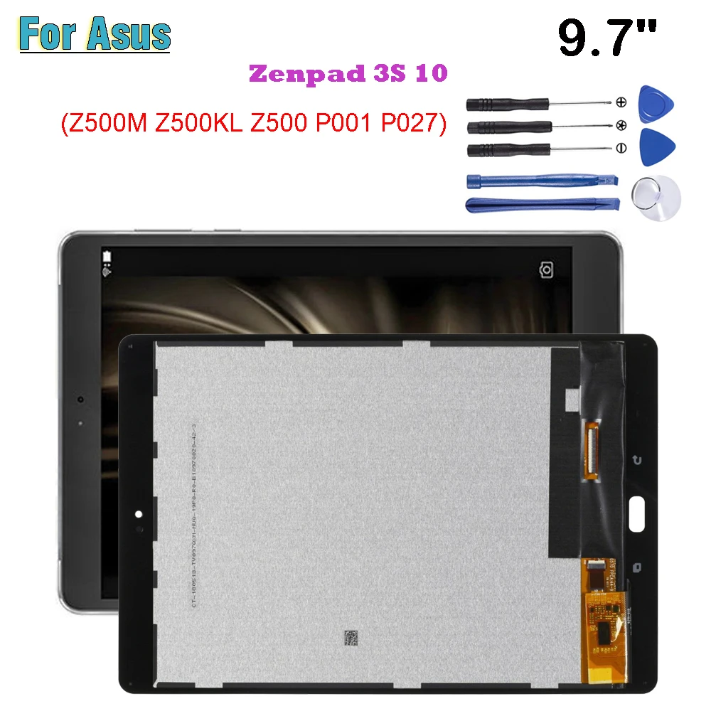 

9.7" AAA+ For Asus Zenpad 3S 10 Z500M Z500KL Z500 P001 P027 LCD Display Touch Screen Digitizer Glass Assembly Repair Parts