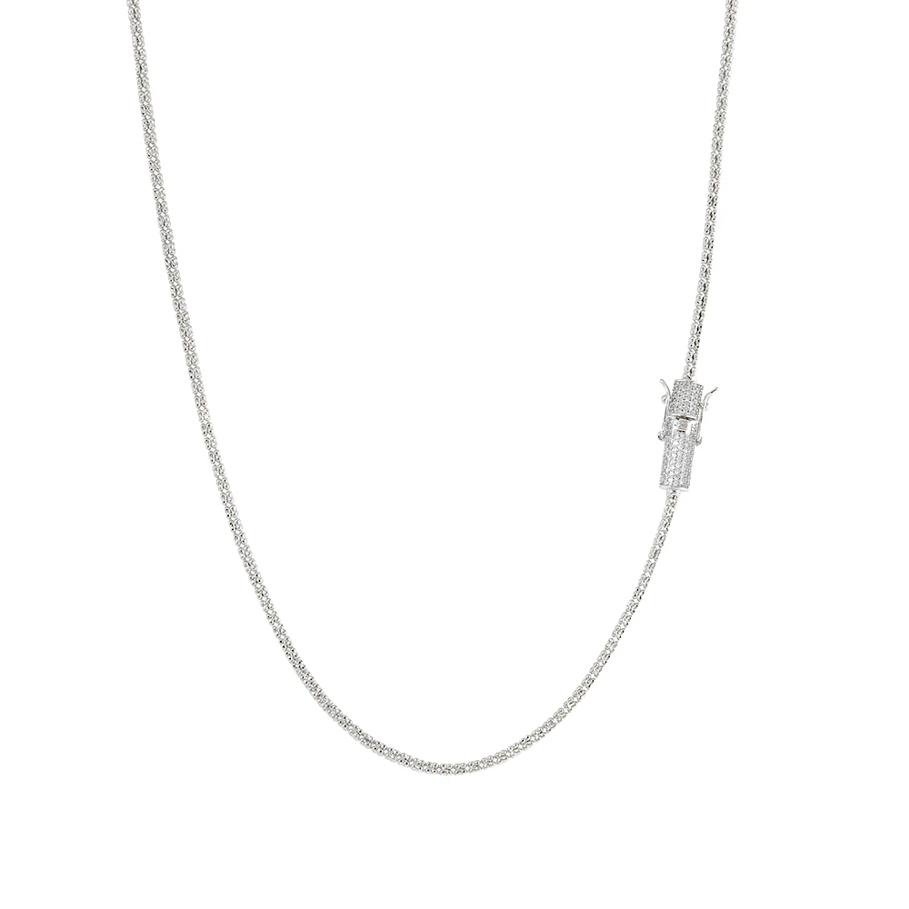 

NY 2026 Индивидуальный дизайн, широкое (2,4 мм) плетеное ожерелье с круглыми бриллиантами и пряжкой, в стиле хип-хоп, новое ювелирное украшение, изысканный браслет, минимальный заказ 20 шт.