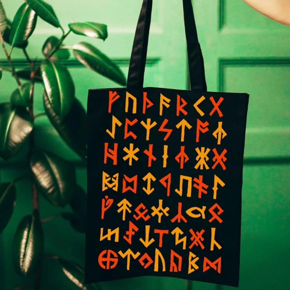 Viking Rune Painting Stencil 8.3x11.7inch Reusable Ancient Alphabet Stencil Viking Theme Rune Pattern Craft Stencil for Painting