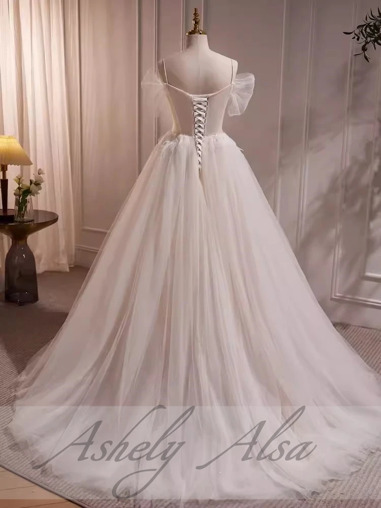 Vestido De novia De lujo con apliques De encaje, traje De baile con hombros descubiertos, estilo mexicano, imagen Real, novedad