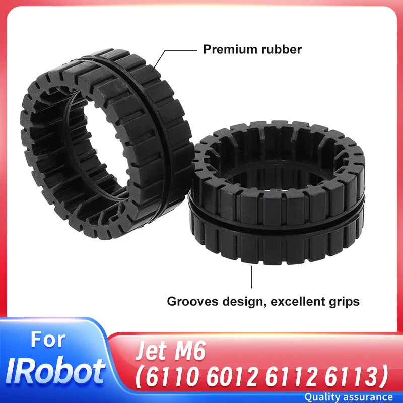 2/4Pcs Wheel Tires For IRobot For Braava For Jet M6 (6110, 6012) Non-Slip Replacement Vacuum Cleaner Robot Sweeper Spare Part