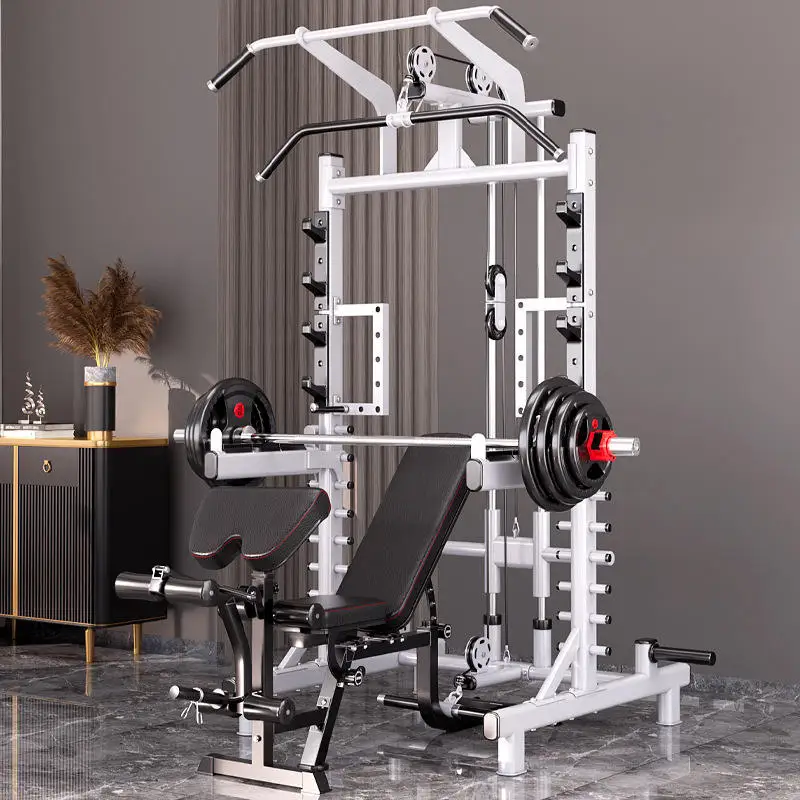 

Многофункциональный домашний тренажер-портал из стали для приседаний, подтягиваний и упражнений на бедрах