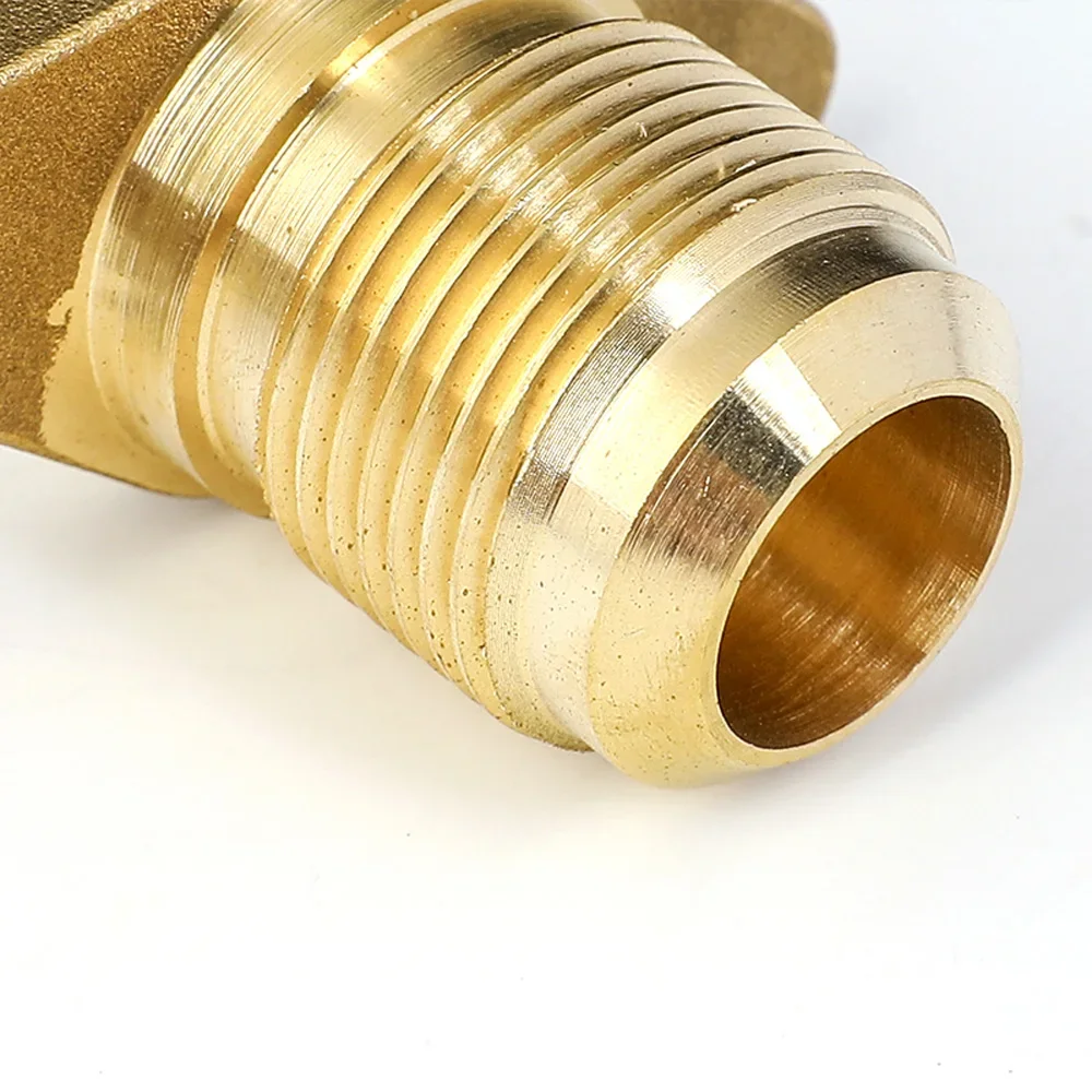 SAE-Standard 1/4" 3/8" 1/2" 5/8" 3/4" Tube Solder To Flared Pipe Fitting Connector Coupling With Base For Shut Off Valve Air Con