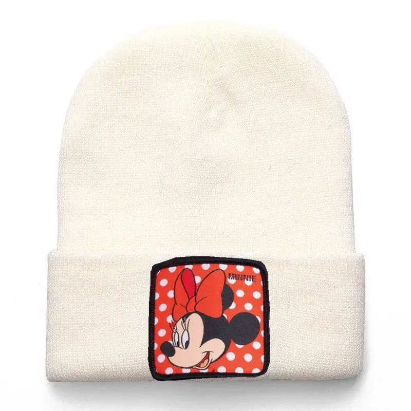 Novo mickey minnie chapéu de malha dos desenhos animados disney novo pato donald margarida criativo outono e inverno animação kawaii chapéu de inverno quente