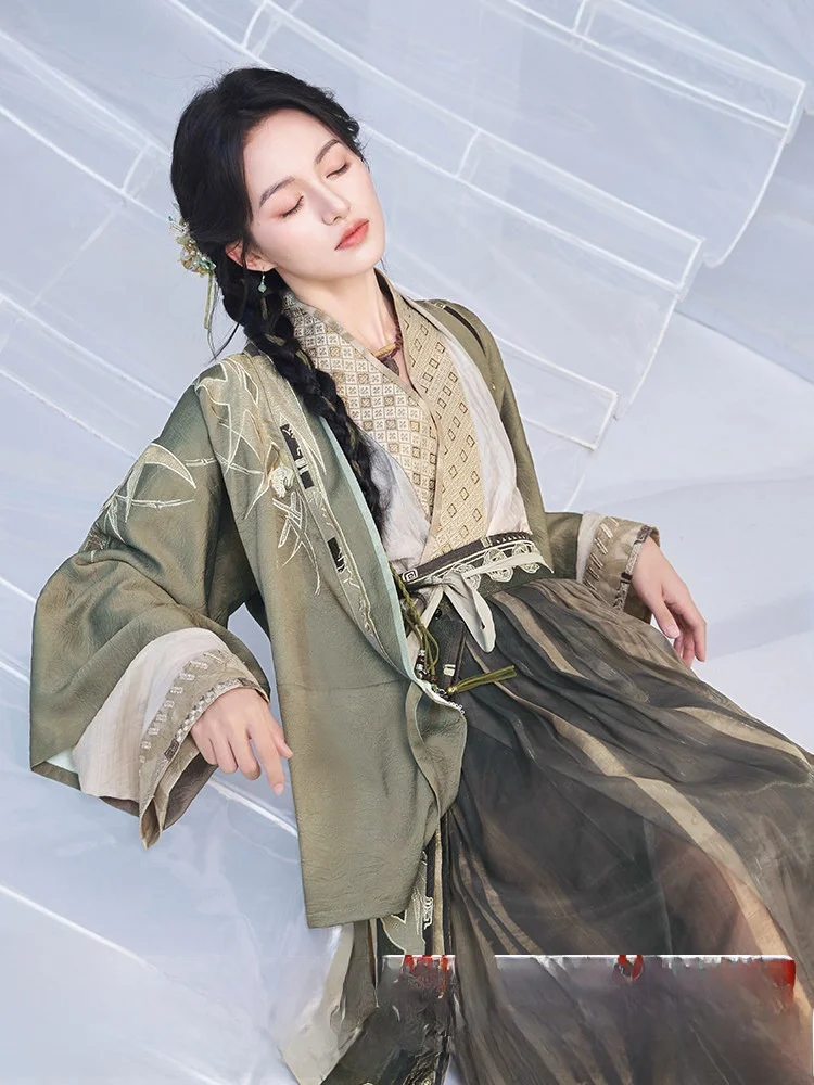 

Collaboration Edition Silk Jin Ru Pleated Skirt Hanfu Autumn Collection Traditional Chinese Clothing Women's Faion