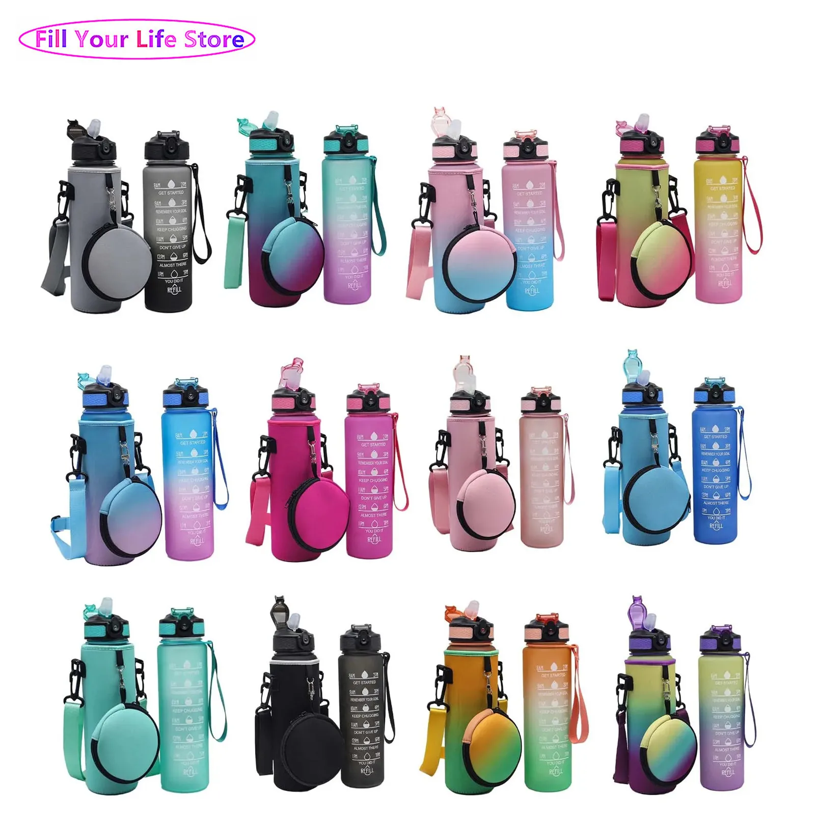 

Large Capacity Kettle Cup Protective Cover Outdoor Sports Portable Strap Bottle Cover Kettle Decoration Accessory for Daily Use