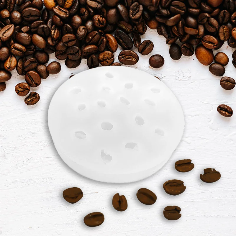 Coffee Bean Shaped Silicone Molds for Aromatherapy Candle DIY Handcraft Fondant Candy Soap Resin Candle Decor Mould Accessories