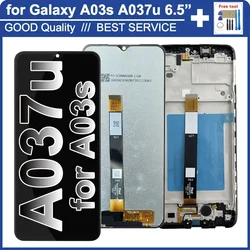 100% New LCD for Samsung Galaxy A03S A037U LCD Display Touch Screen Replacement for Samsung A03S LCD Screen Assembly with Frame