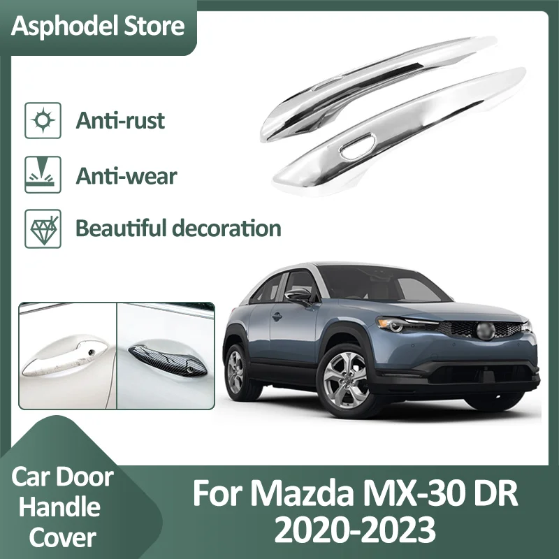 Car Door Handle Cover Trim For Mazda MX30 MX 30 MX-30 DR 2020 2021 2022 2023 Exterior Protective Accessories Decorate Stickers