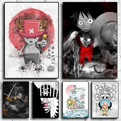 Japanese Anime One Piece Character Luffy Zoro Z Chopper Canvas Painting Poster Home Room Wall Decoration Painting Wall Painting