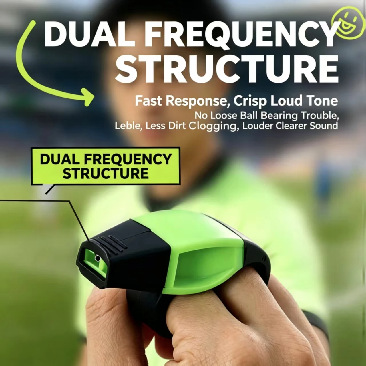 Extra-Loud Sports Whistle with Rubber Grip for Referees PE Teachers Professional Competitions Soccer Referee Whistle