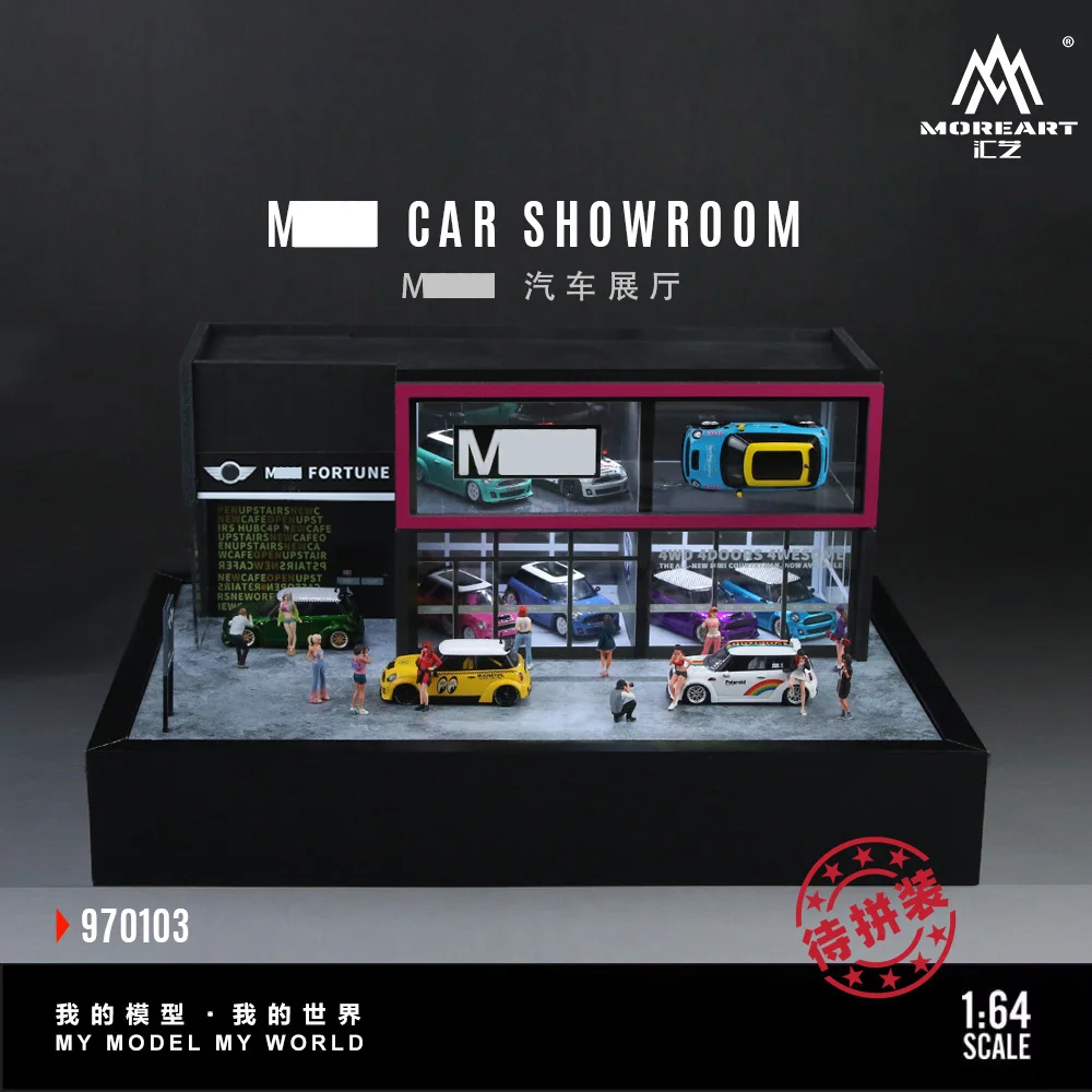 

*Pre-order*More Art 1:64 Car Showroom Scene Model,Parking Lot Diorama For Display&Collection&Gift