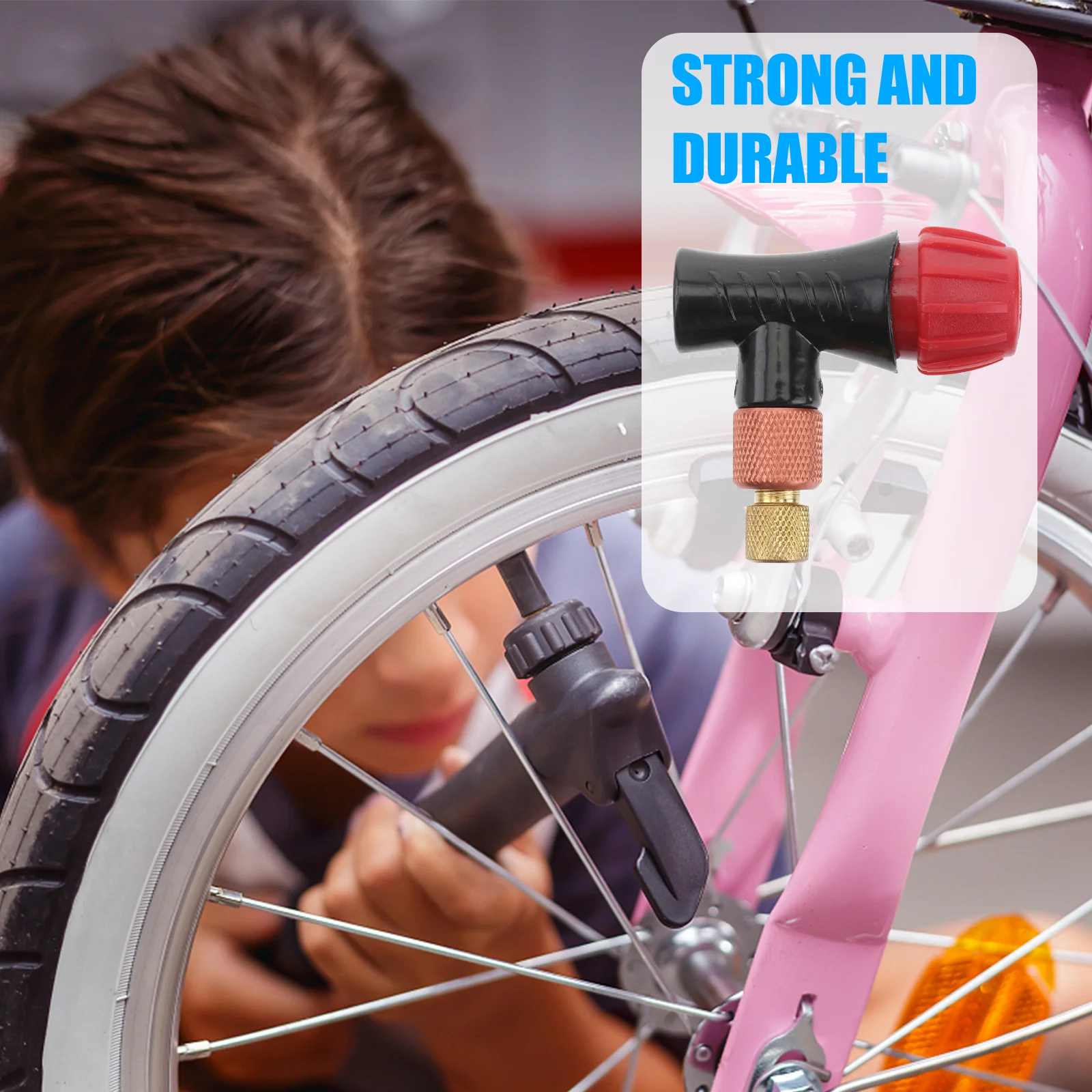 1Pcs Inflator Head Compatible Lend Fast Inflatable Bottle Adapter Thickened Explosion-Proof Portable Co2 Gas Cylinder