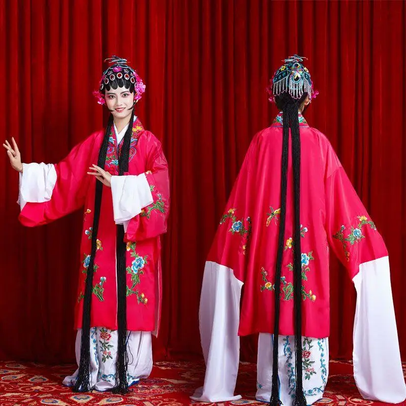 

Chinese Style Multi Color Opera Performance Costumes Huangmei Opera Huadan Opera Costumes Exquisite Performance Costumes