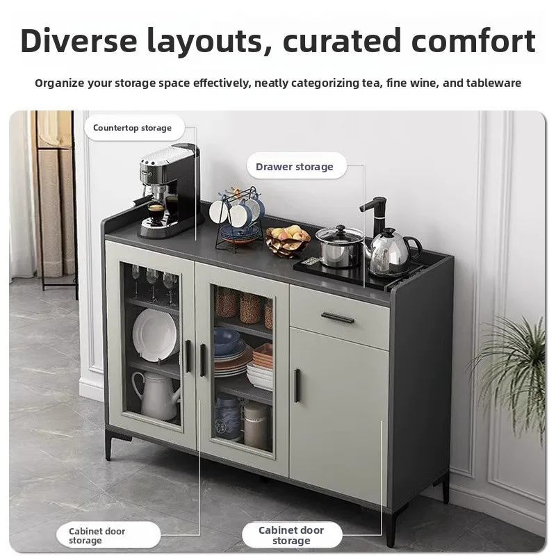 Side cabinet against the wall Large capacity storage locker Office tea cabinet
