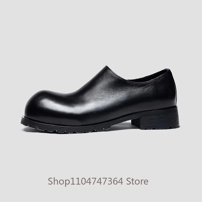 Luxury Designer Shoes Men's Loafers Casual Comfortable Thick Sole Genuine Leather Fashion Work Youth Dress Leather Shoes Male