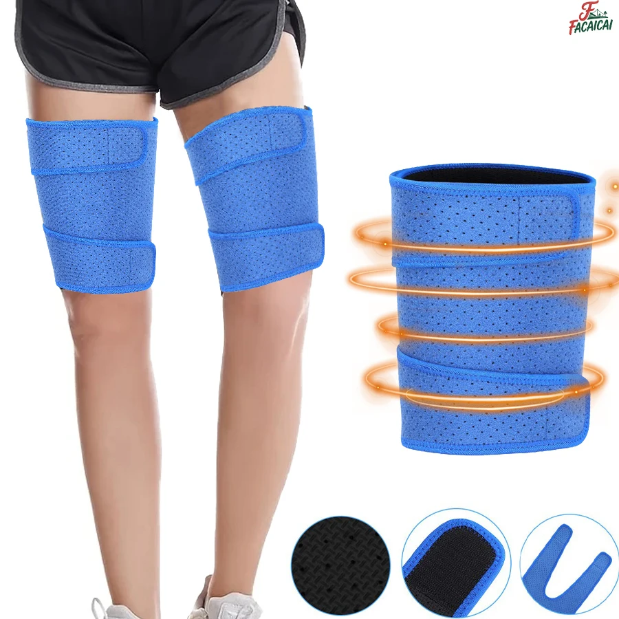 

Thigh Support - Quadruple Wrapping of Leg Tendons Pulled Groin Muscle,Quadriceps,Adjustable Support Thigh Wraps Support