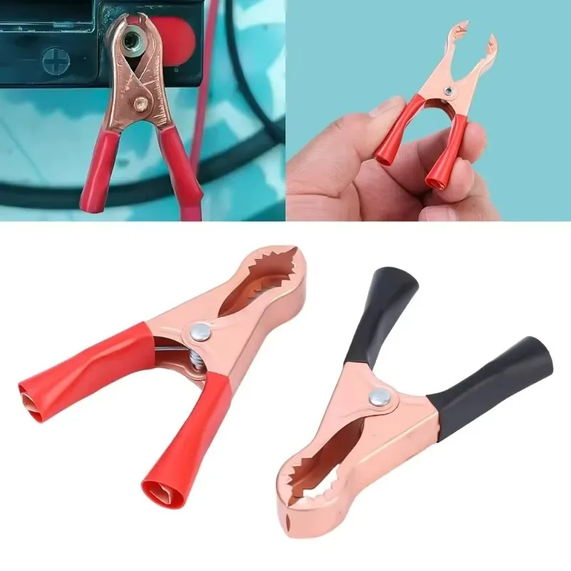 30A Red + Black 70mm Crocodile Car Caravan Van Battery Test Lead Clips Best Promotion Alligator Clips Connector Plug Power