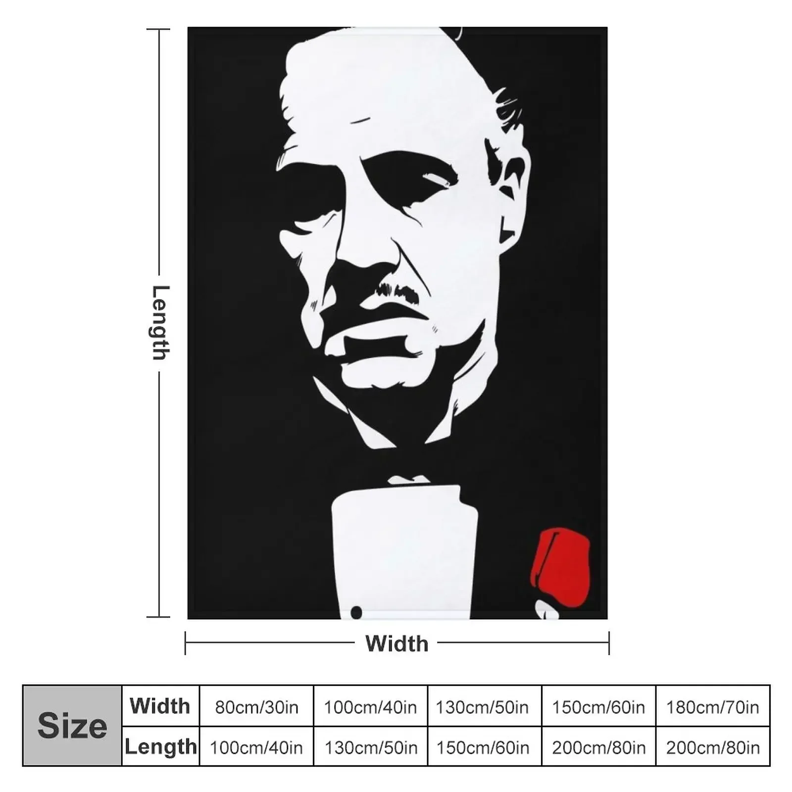 The Godfather Flower Throw Blanket warm winter Quilt Heavy Thermal Blankets