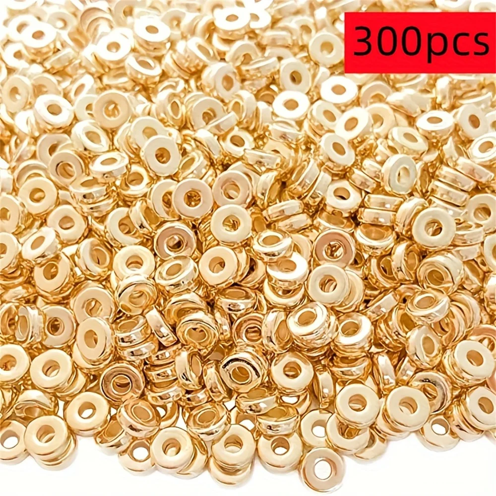 300pcs 6mm Two Color Spaced Acrylic Beads for DIY Bracelets as Gifts for People