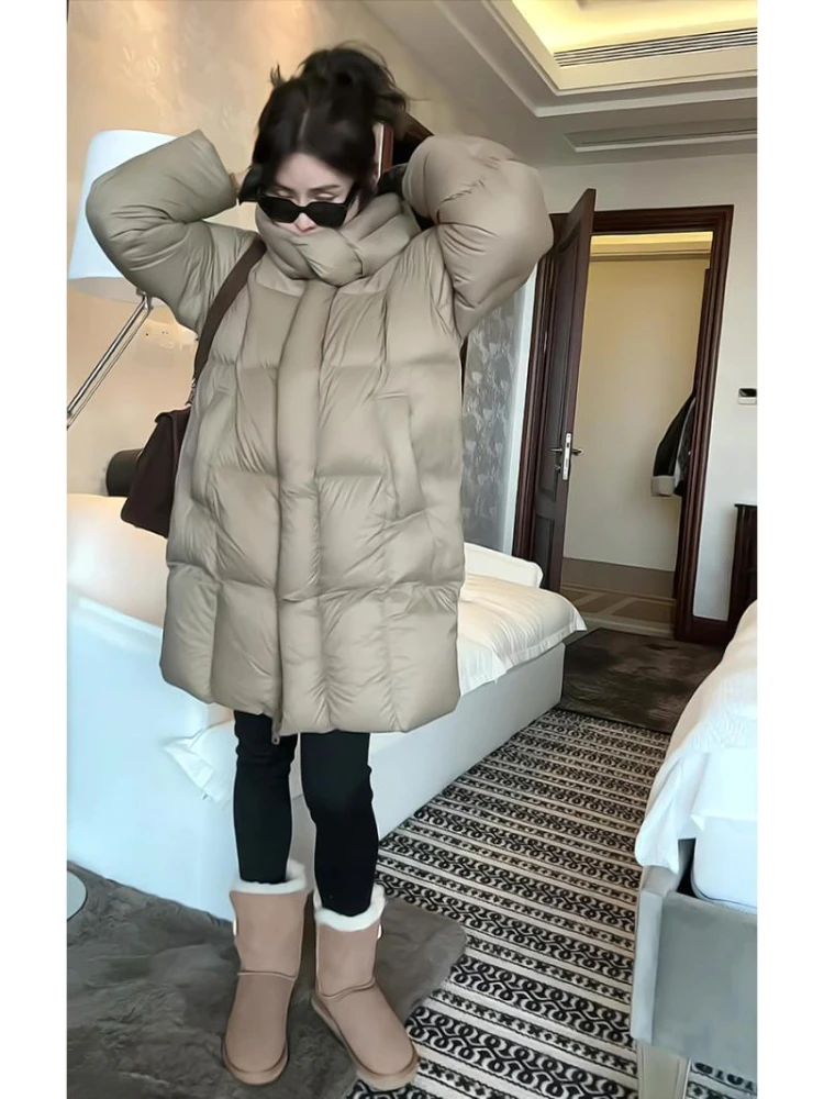 2025 New Winter Women Warm Thicken  cotton-padded Jacket Female Long Hooded Puffer Coat Ladies Outerwear