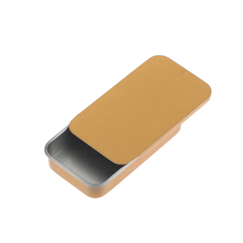 Square Storage Box 60*34*11mm Slide Cover Aluminum BoxFor Cosmetic Lip Balm Cream Jewelry Pill Case Empty Refillable Containers