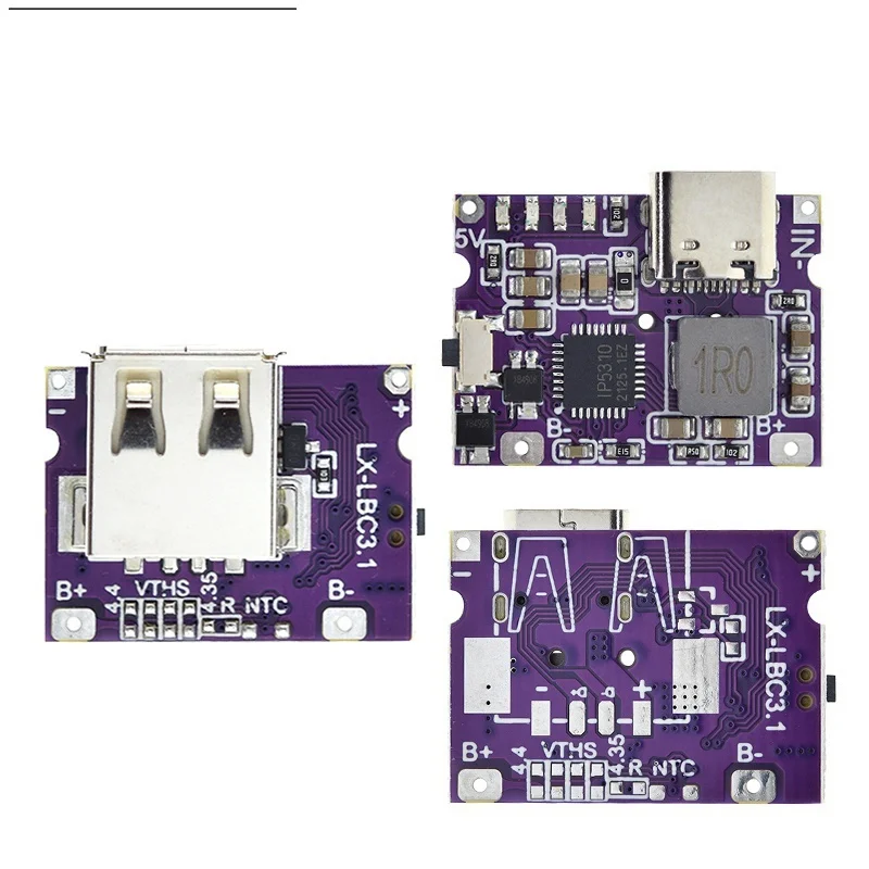Type-C USB 5V 3.1A Boost Converter Step-Up Power Module IP5310 Mobile Power Bank Accessories With Switch LED Indicator