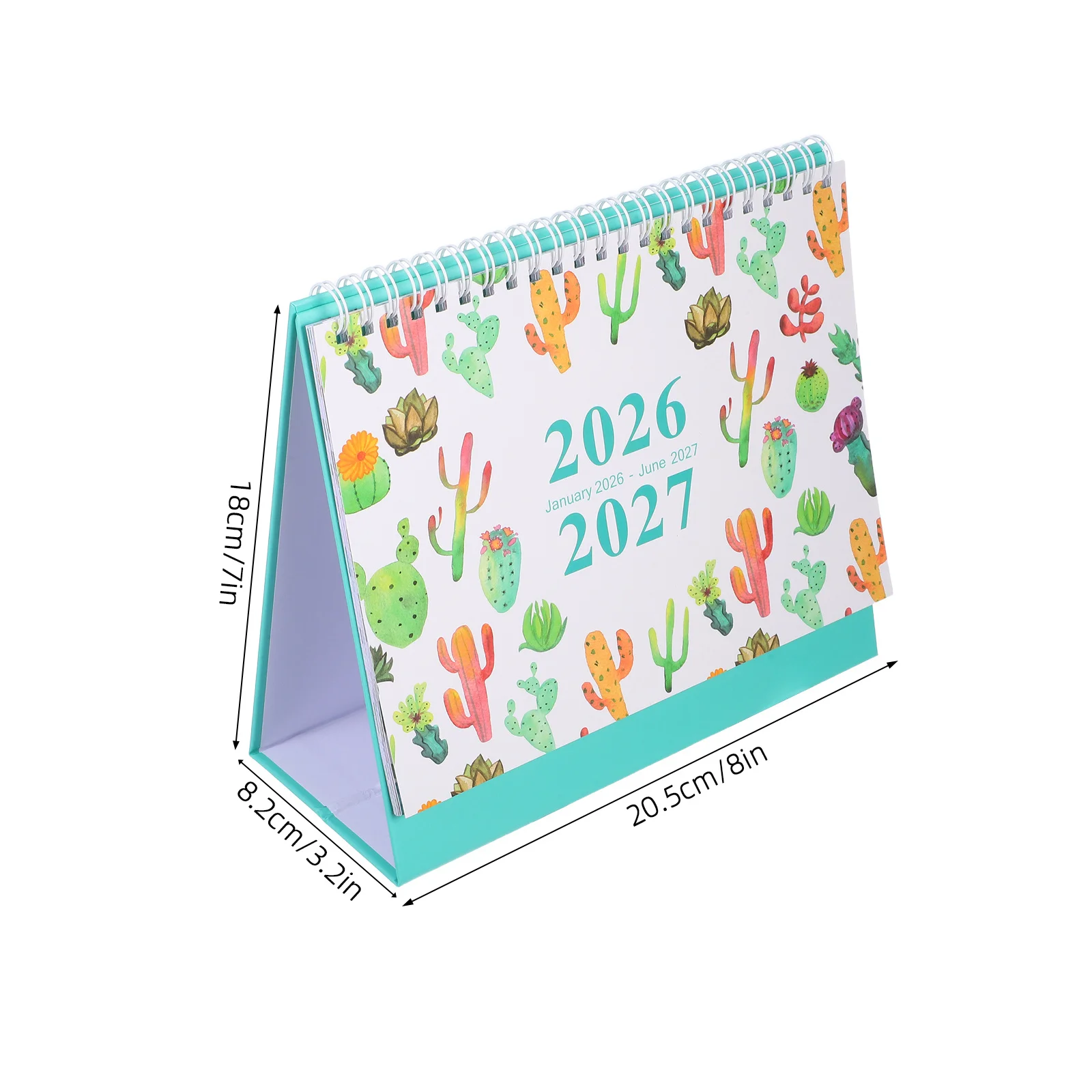 Desk Calendar Jan 2026 to Jun 2027 Standing Desktop Calendar Twin-Wire Binding Monthly Weekly Planner Compact Desk Decor Office