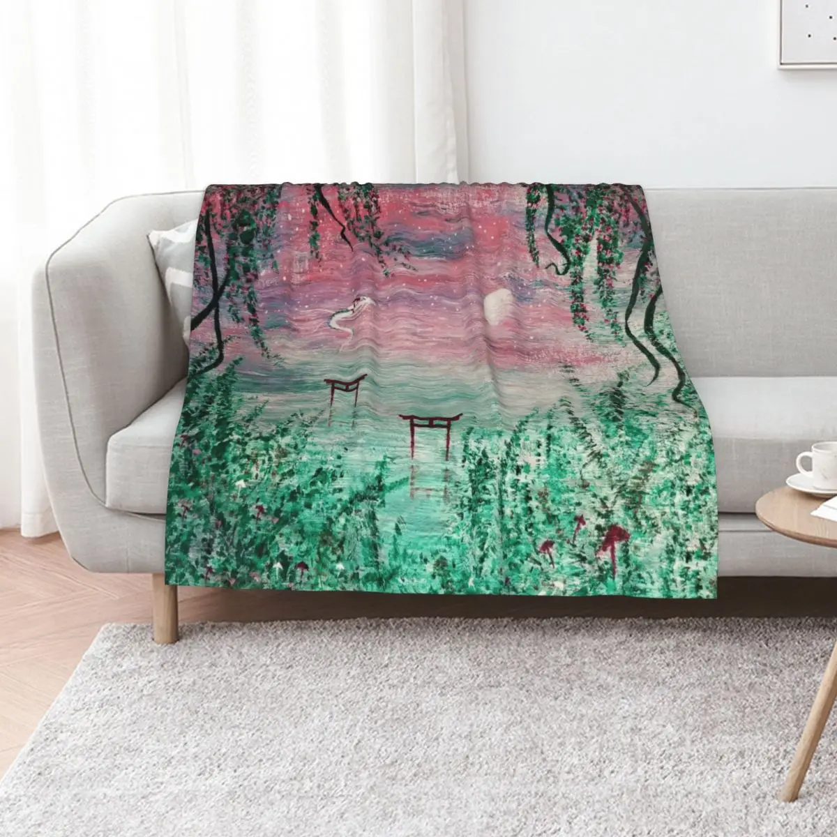 Haku Dragon River Spirit Throw Blanket Soft Plaid Soft Beds Beautifuls Bed Fashionable Thermal Blankets