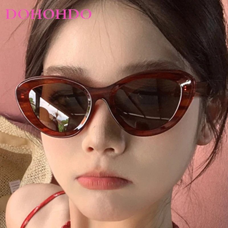 

Trendy Sexy Thicken Frame Oval Cat Eye Women's Sunglasses Men New Fashion Luxury Sun Glasses Female Travel Shade Eyeglass UV400