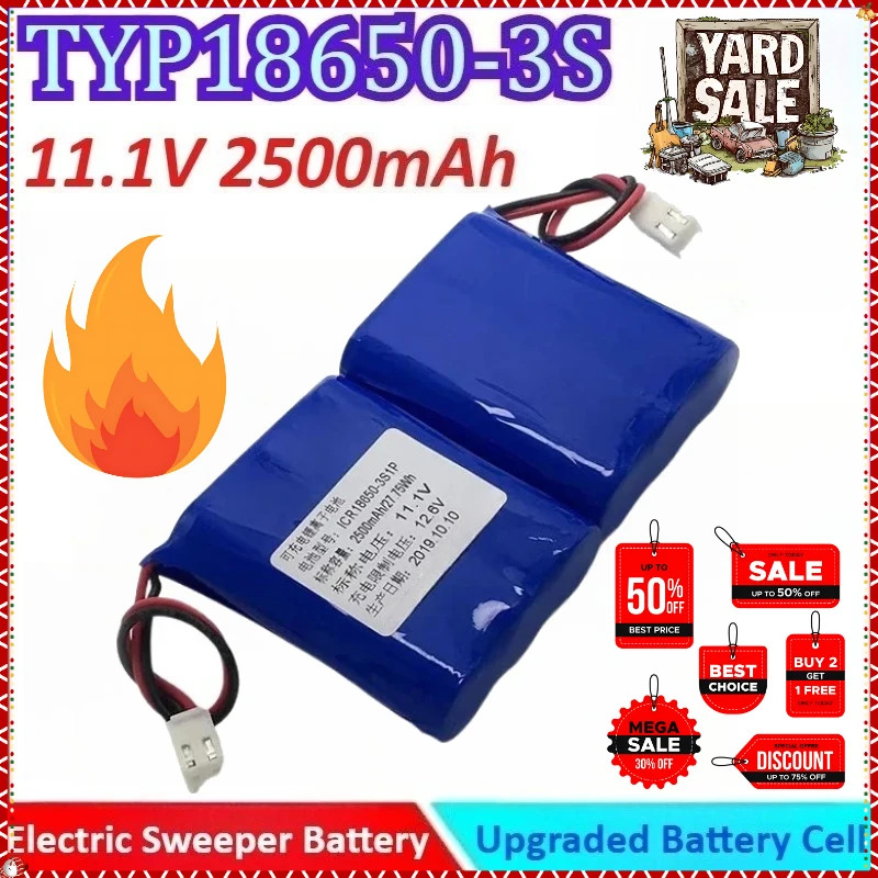 

New 4/6/2/3S TYP18650-3S Rechargeable Electric Sweeper Lipo General-purpose Battery for Sweeper Robot Energy Storage Devices
