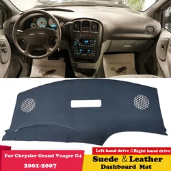 For Chrysler Grand Voager G4 dodge Caravan 2001 - 2007 Suede Leather Dashmat Dashboard Cover Pad Dash Mat Carpet Car Accessories