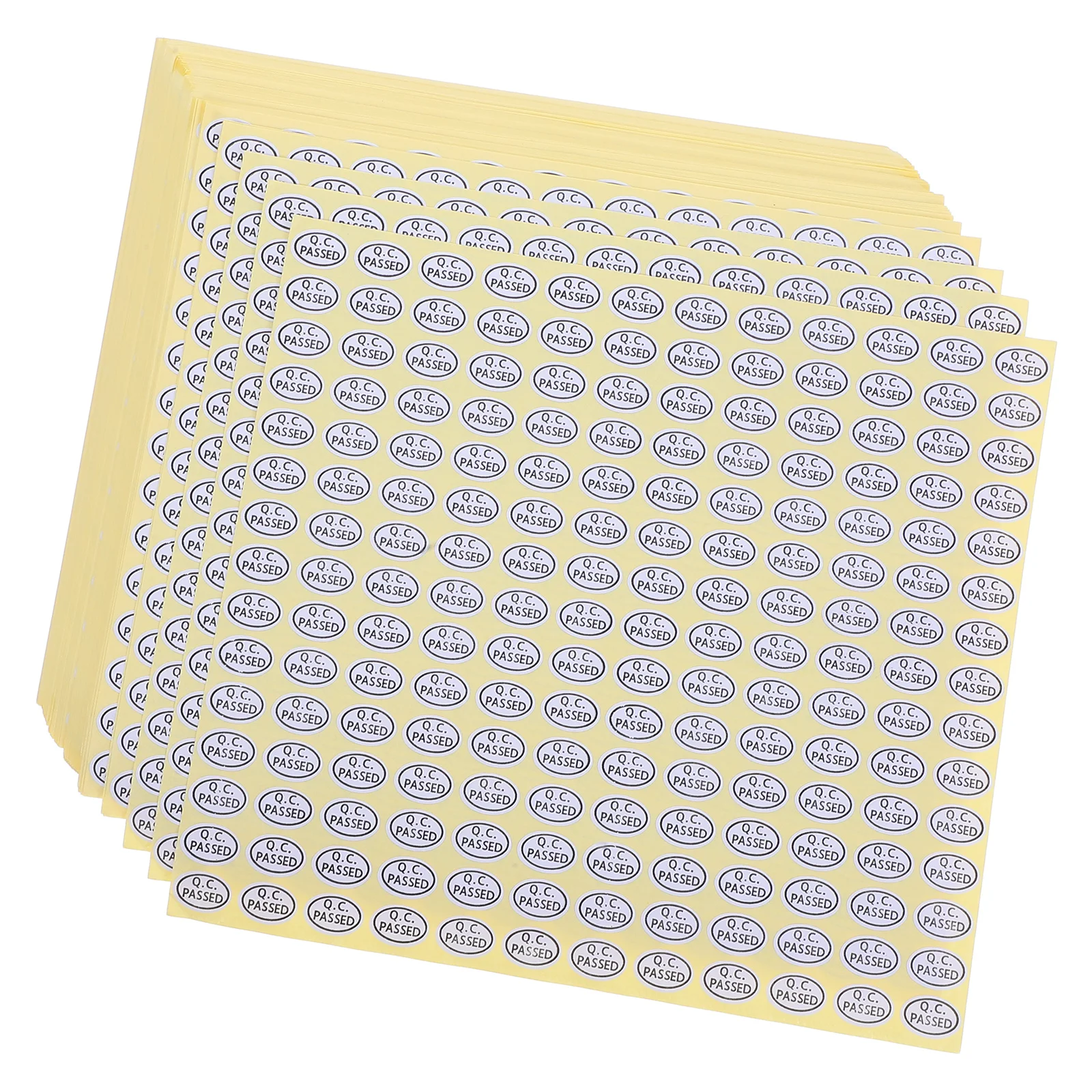

6Bags Passed Adhesive Inspection Qc Passed Labels For Warehouse Management Control Stickers Oval Shape Adhesion Smooth