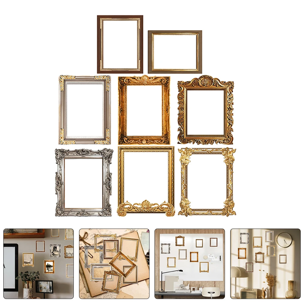 

Creative Vintage Photo Frame Peel Stick Family Picture Frames Scrapbook Wall Art Decor Pvc Waterproof Easy Installation