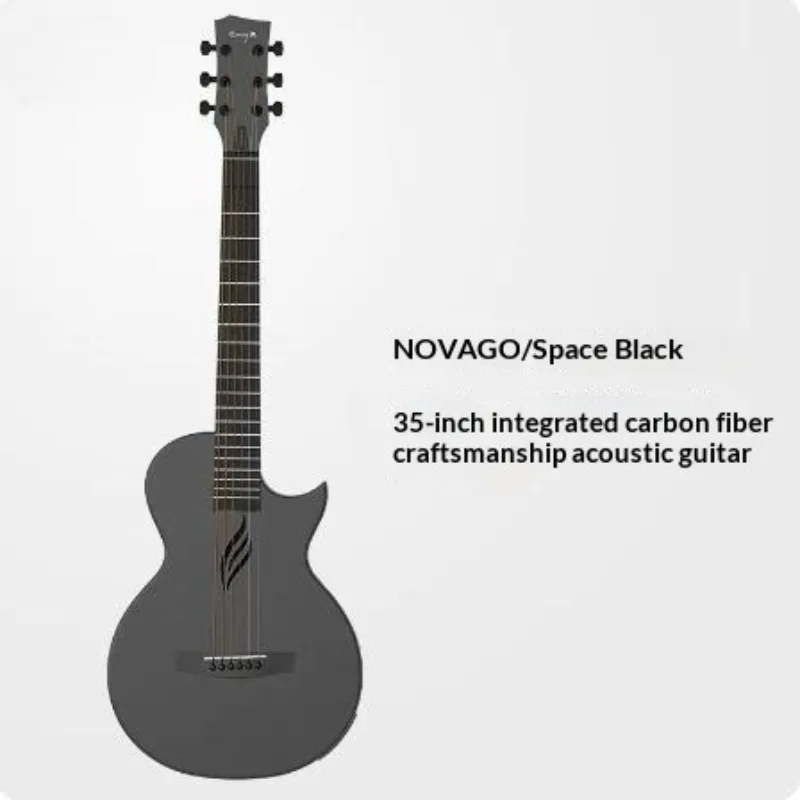 جيتار كهربائي صوتي ذكي من ألياف الكربون مقاس 35 بوصة، محمول للمبتدئين، لاقط متطور ومتكامل يعمل بالبلوتوث