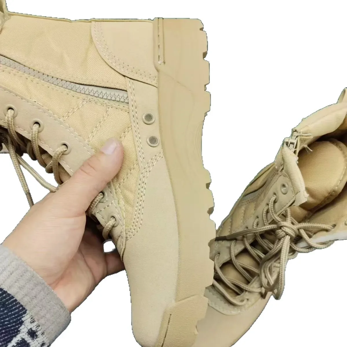 Desert Training Boots Jungle  Breathable Tactical Combat  High Top Outdoor Mountaineering Training Men's Boots High To