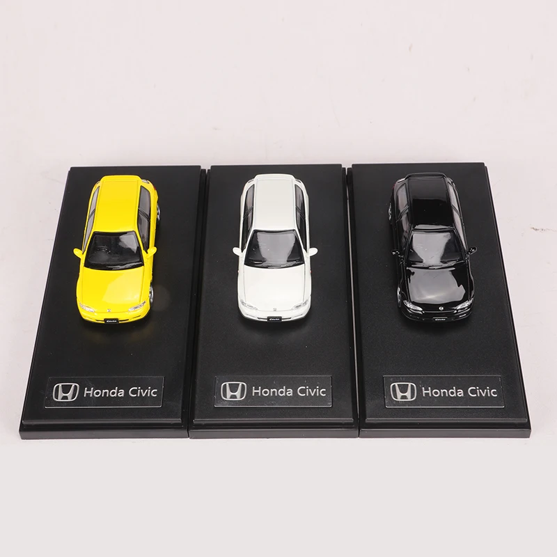 LCD 1:64 Civic Black/White/Yellow Alloy Model Car