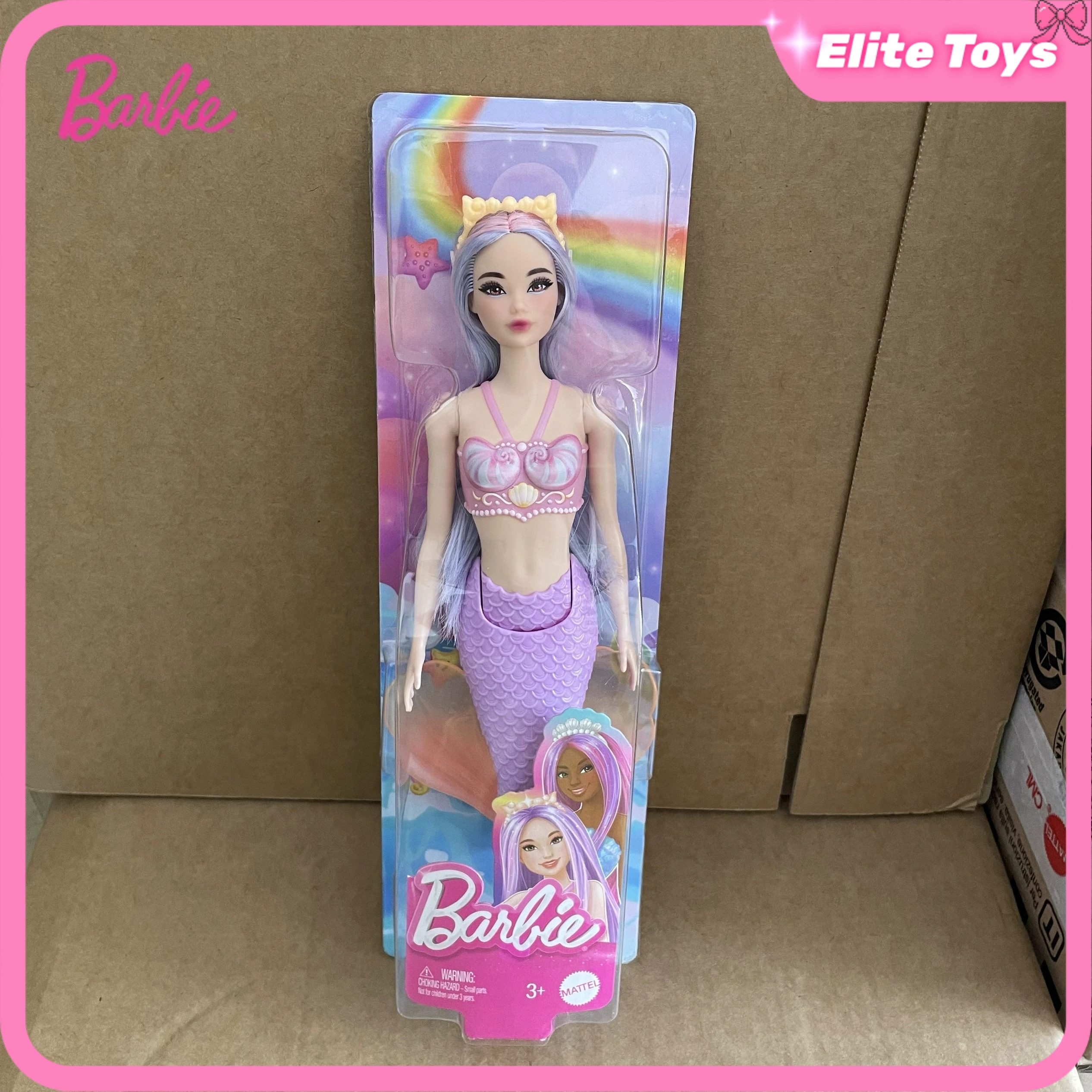 Barbie Fairy Tale Mermaid Doll Princess Playset Birthday Gift For Girls Toy Movable Joints Fish Tail Doll Collectible Figures
