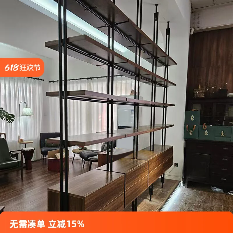 

Bookshelf Office Partition Shelf Living Room Floor Iron Bookshelf Full Wall Bookcase