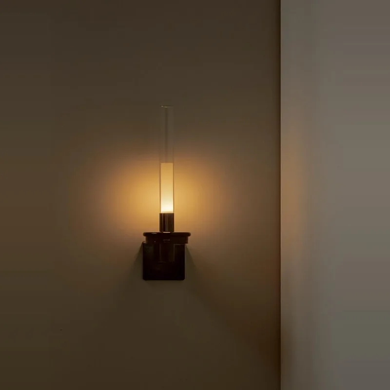 European Medieval Retro Candlestick Wall Lamps Corridor Bedroom Detachable Rechargeable Desk Table Lights Metallic Luster Cafe