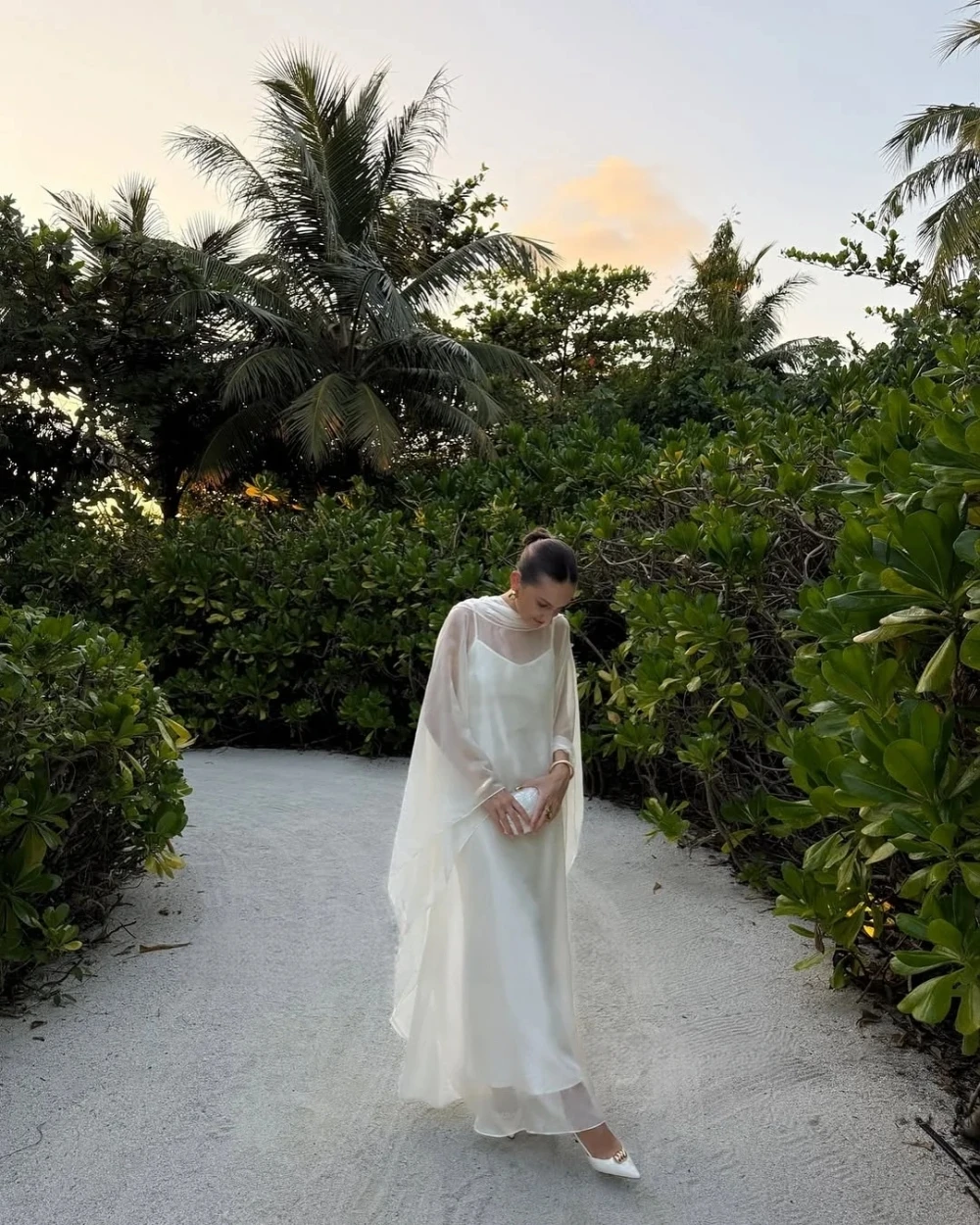 ZHUISHU Simple Boho Wedding Dress Chiffon Cape Long Sleeve Elegant Custom Bridal Gown A Line Lightweight Vestidos De Novia 2025 image 3