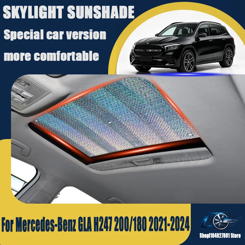 For Mercedes-Benz GLA H247 200/180 2021-2024, Sunroof Sunshade Heat Insulation Cover, UV Protection, Keeps Cabin Cool, Direct