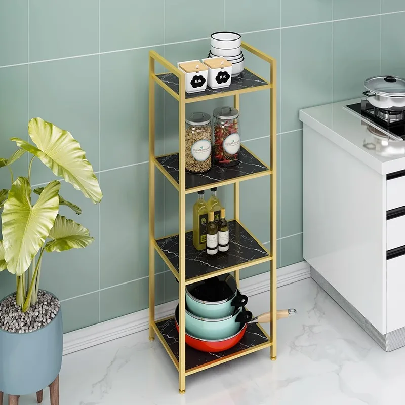 Kitchen Shelf Floor-to-ceiling Bathroom Bathroom Toothbrush Shelf Trolley Corner Flower Shelf Bedside Storage Shelf