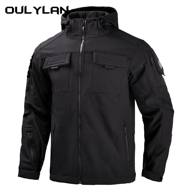 

New Detachable Polyester Fiber Assault Jacket With Outdoor Tactical Soft Shell and Plush Splash Proof Multi Pocket Splicing Jack