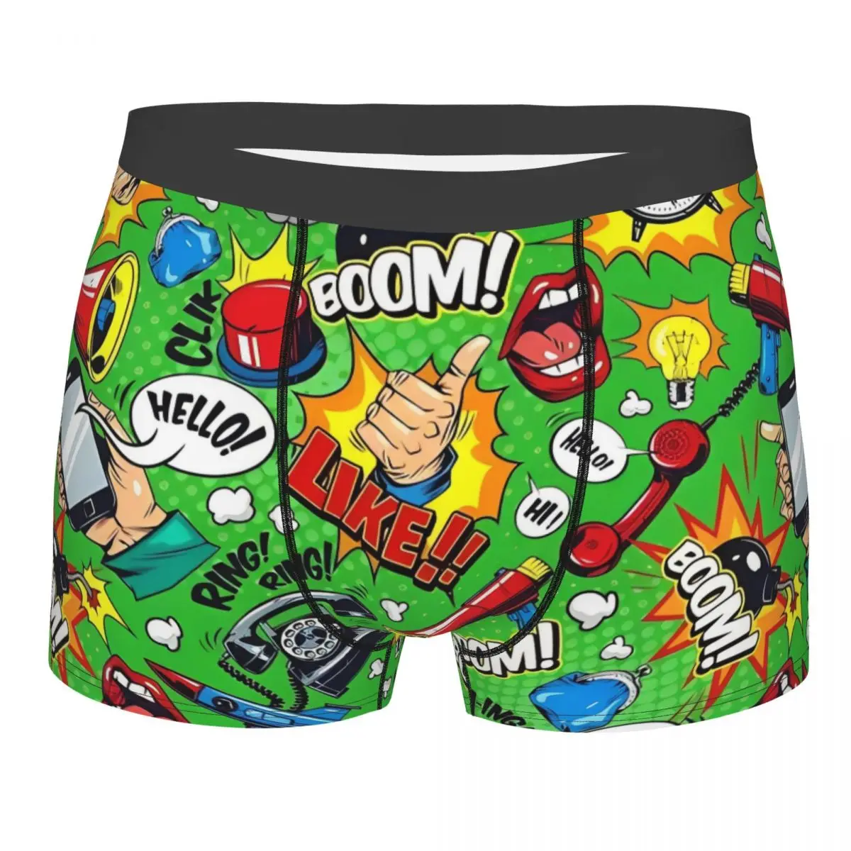 Men Comic Elements Seamless Pattern Boxers comfortable Underwear Underpants